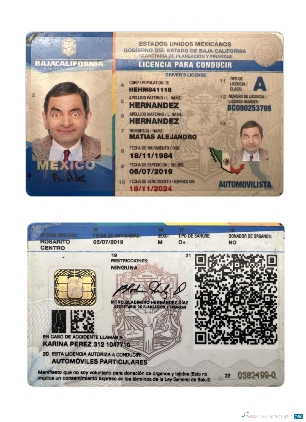 download Mexico Baja California state driving license